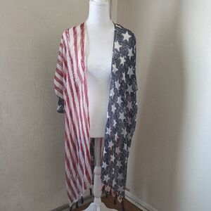 Patriotic Red, White, and Blue Scarf
